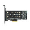Tarjeta adaptadora M.2 PCIe SSD PCIE 4x a M.2 Key M B Tarjeta de interfaz dual