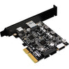 Tarjeta de extensión PCIE 3.0 a USB 3.2 Puerto tipo C Tarjeta vertical de expansión frontal tipo E (PH68)