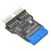 USB3.0 de 19 pines a conectores duales de 9 pines, cabezal hembra de 1 a 2 macho, tablero de 9 pines, USB 2,0 HUB