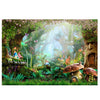Fondo de fotografía de bosque de fantasía de 150 x 210 cm Fondo de decoración de fiesta de niños de dibujos animados de tela (605)