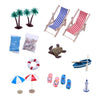 Mini juego de playa de estilo A, modelo en miniatura, ornamento, escena de simulación de océano de verano, accesorios de decoración de fotos