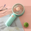 Ventilador eléctrico pequeño de escritorio portátil con carga USB de mano (verde)