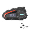 KUQIBAO Casco de motocicleta Auriculares Bluetooth impermeables con pantalla (micrófono suave)