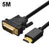 VEGGIEG HDMI a DVI Computadora TV HD Monitor Cable convertidor intercambiable, longitud: 5 m