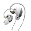 CVJ In Ear Auriculares con interruptor de ajuste con cable, color: plateado