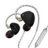 CVJ In Ear Auriculares con interruptor de ajuste con cable, color: con micrófono negro