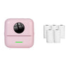 Mini impresora térmica Bluetooth de pregunta incorrecta para estudiantes con 5 rollos de papel blanco (rosa)