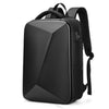 Mochila para portátil extensible de carcasa dura de EVA con puerto USB Mochila de viaje de negocios multifuncional (negro)