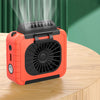 Ventilador de iluminación montado en la cintura para exteriores con función de alimentación Soporte multifuncional Ventilador de cuello colgante (Albaricoque)