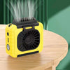 Ventilador de iluminación montado en la cintura para exteriores con función de alimentación Soporte multifuncional Ventilador de cuello colgante (Amarillo)