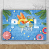 80x120cm fondo de decoración de fiesta en la piscina de verano fondo de fotografía de anillo de natación tela(11418487)