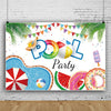 80x120cm verano fiesta en la piscina decoración telón de fondo anillo de natación fotografía fondo de tela(11311790)