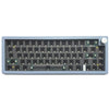 El kit de teclado mecánico de 67 teclas de tres modos personalizado con perilla admite retroiluminación RGB de conexión en caliente, color: azul