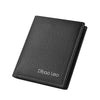 DEABOLAR Cartera corta de piel sintética para hombre, con cremallera, monedero, tarjetero (negro vertical)