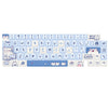 Teclas personalizadas PBT de 68 teclas de 5 lados con aumento de calor (azul)