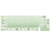 68 Teclas Teclas personalizadas PBT de aumento de calor de 5 lados (Verde)