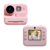 Cámara de impresión instantánea para niños 4800W Pixel Pantalla de 2 pulgadas Cámara de fotografía de doble lente (sin tarjeta de memoria rosa)
