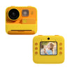 Cámara de impresión instantánea para niños 4800W Pixel Pantalla de 2 pulgadas Cámara de fotografía de doble lente (sin tarjeta de memoria amarilla)