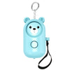 Productos de autodefensa para exteriores con anillo de tracción de alarma personal LED de 130dB, especificación: Estilo de oso (azul claro)