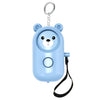 Productos de autodefensa para exteriores con anillo de tracción de alarma personal LED de 130dB, especificación: Estilo de oso (azul)