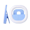 Luz de relleno para teléfono móvil, anillo de clip recargable, luz para Selfie (azul)