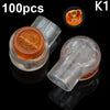 K1 100pcs Cable de red Conector de línea telefónica Terminales de cableado impermeables a prueba de humedad