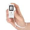Mini telémetro electrónico infrarrojo recargable portátil de 30 m (blanco)