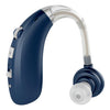 Amplificador de sonido para audífonos con reducción de ruido y gancho para la oreja con carga USB (azul)