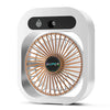 Ventilador de aire acondicionado de humidificación de carga USB Ventilador de refrigeración portátil de escritorio Nano Spray (Blanco)