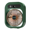 Ventilador de aire acondicionado de humidificación de carga USB Ventilador de refrigeración portátil de escritorio Nano Spray (Verde)