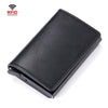 HUMERPAUL RFID Juego de tarjetas automáticas antimagnéticas Caja de tarjetas de crédito Monedero (Negro)