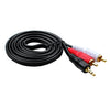 1,5 m de cobre lleno de 3,5 mm a doble cable de audio de Lotus sistema de pesos americano 1 en 2 cables de altavoz