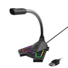 Micrófono RGB Juego en casa Micrófono de video de voz en vivo, interfaz: USB (negro)