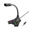 Micrófono RGB Juego en casa Micrófono de video de voz en vivo, interfaz: 3,5 mm (negro)