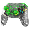 Para PS3 / PS4 Gamepad inalámbrico de doble vibración con luces RGB (verde)