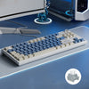 Teclado luminoso mecánico LANGTU LT84, 款式: eje gris plateado monomodo con cable (amanecer)