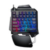 K-Snake G92 Teclado pequeño único Juegos móviles Máquina robótica luminosa Teclado de juego sensorial (Negro)