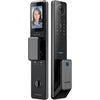 Cerradura de huella dactilar inteligente S61 con reconocimiento facial 3D totalmente automática, Tuya, Wifi, antirrobo, con contraseña (gris espacial)
