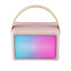 Altavoz Bluetooth con efecto de iluminación RGB portátil Mini audio de karaoke para el hogar, Estilo: Altavoz (rosa)