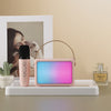 Altavoz Bluetooth con efecto de iluminación RGB portátil Mini audio de karaoke para el hogar, estilo: micrófono único + altavoz (rosa)
