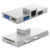 Para Surface Pro 8/9/X Dual Type-C Hub de expansión de computadora 7 en 1 estación de acoplamiento