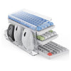 Soporte de teclado acrílico transparente de 3 capas Bandeja de teclado de computadora con inclinación aumentada (transparente)