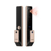 LOCSTAR T100A Cerradura de puerta digital con tarjeta de código de huella digital y reconocimiento facial 3D (oro rosa)