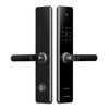 Cerradura de puerta con contraseña y huella dactilar inteligente A60 con timbre, especificación: versión de aplicación Tuya gris