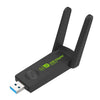 Tarjeta de red inalámbrica de 1300 Mbps Tarjeta de red USB para computadora sin controlador Gigabit de banda dual 5G, alcance: 600 m