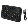Mini teclado inalámbrico Bluetooth de 49 teclas Teclado portátil universal multisistema (negro)