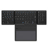Teclado Bluetooth inalámbrico de cuero con panel táctil, teclado Universal portátil externo multisistema