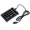 198I K21 Teclado digital mecánico con cable Botón multifunción Teclado de oficina con retroiluminación RGB (negro)