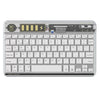 Teclado Bluetooth con iluminación transparente Teclado silencioso inalámbrico de 10 pulgadas (blanco)