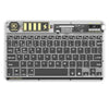 Teclado Bluetooth con iluminación transparente Teclado silencioso inalámbrico de 10 pulgadas (negro)